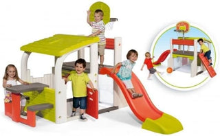 SMOBY KIDS MULTI ACTIVITY SPORTS FUN CENTRE WITH SLIDE (2.8M TALL)