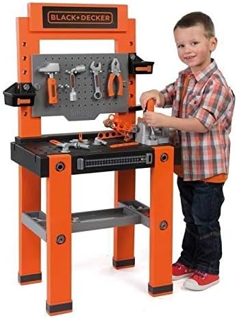 Smoby Black & Decker Kids Toy Workbench Tool Station with 71 Accessories