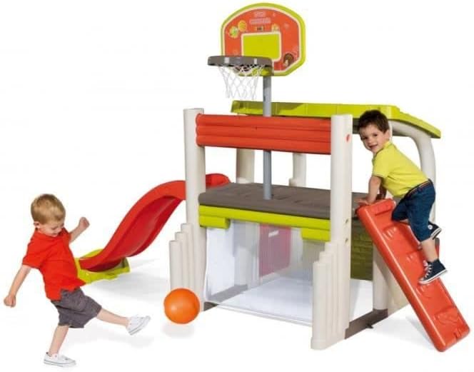 SMOBY KIDS MULTI ACTIVITY SPORTS FUN CENTRE WITH SLIDE (2.8M TALL) - 0