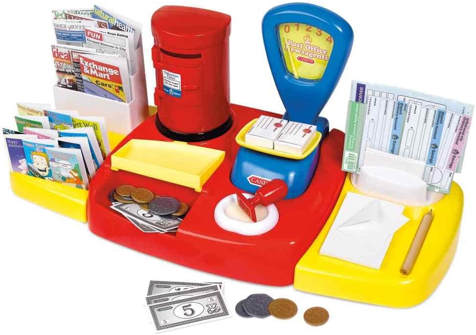 Casdon Post Office Toy with Scales Post Box Bank Notes Coins Cash Draw Stamps - 0