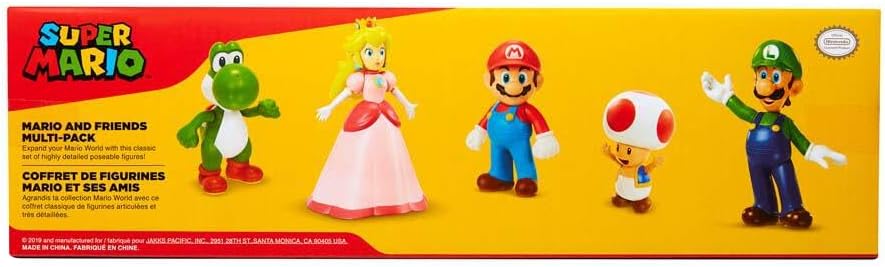 Nintendo Mario and Friends Multi Pack, Includes Mario, Luigi, Princess Peach, Yoshi and Toad