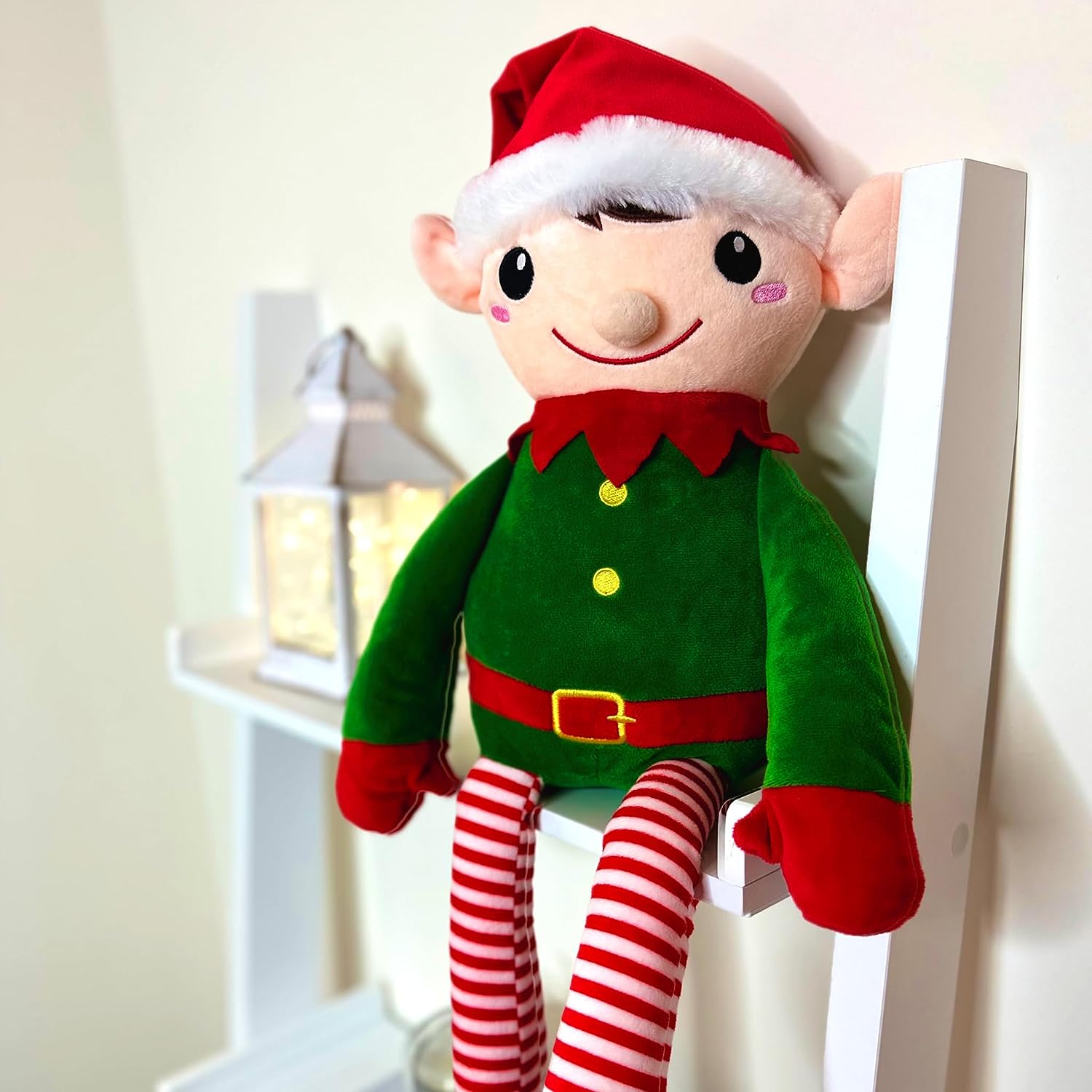 Christmas Extra Large Festive Plush - 100cm Santa, 60cm Green Elf & 50cm Gingerbread Man