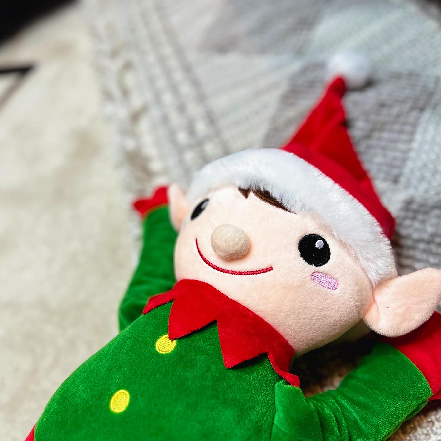 Christmas Extra Large Festive Plush - 100cm Santa, 60cm Green Elf & 50cm Gingerbread Man