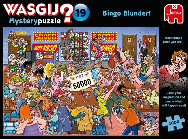 Wasgij Mystery 19, Bingo Blunder - 1000 Piece Jigsaw Puzzles for Adults