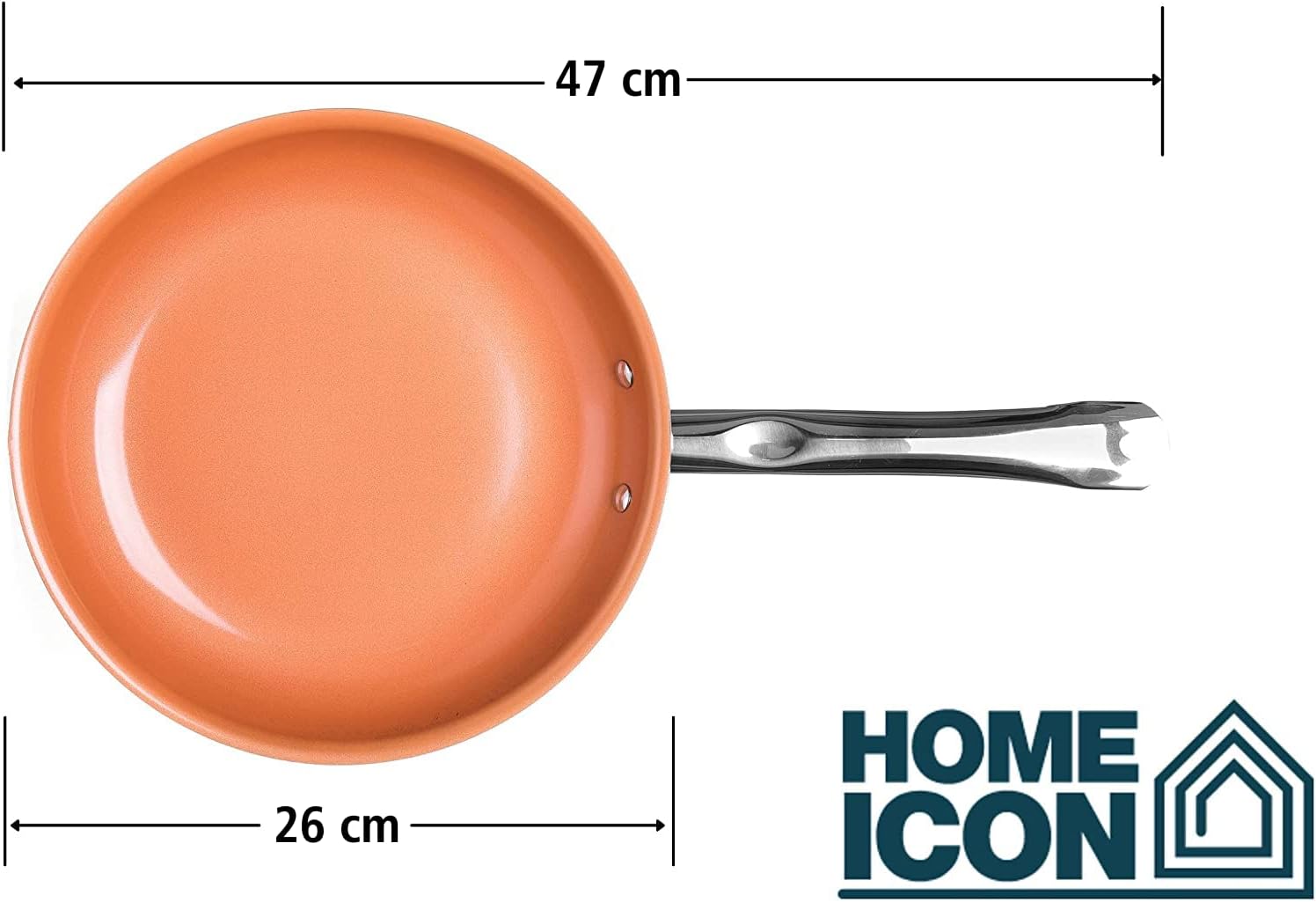 Home Icon Non Stick Frying Pan with Ceramic Coating 26cm 10Inch