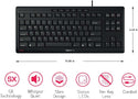 Cherry Stream TKL USB wired keyboard. UK Black New In box JK-8600