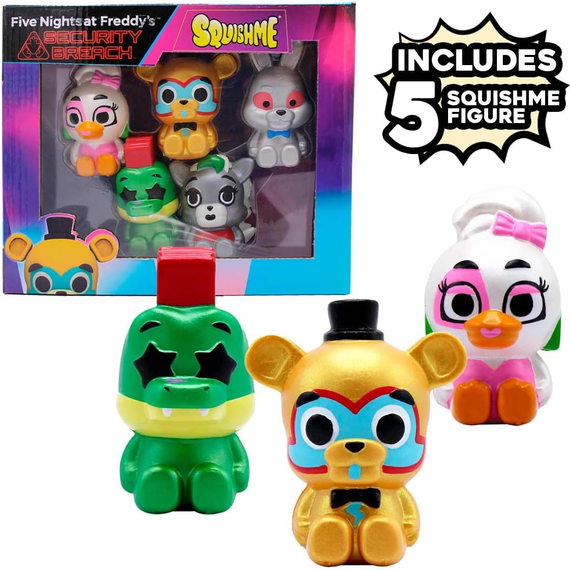 Five Nights At Freddys 5 Piece SquishMe Collectors Box