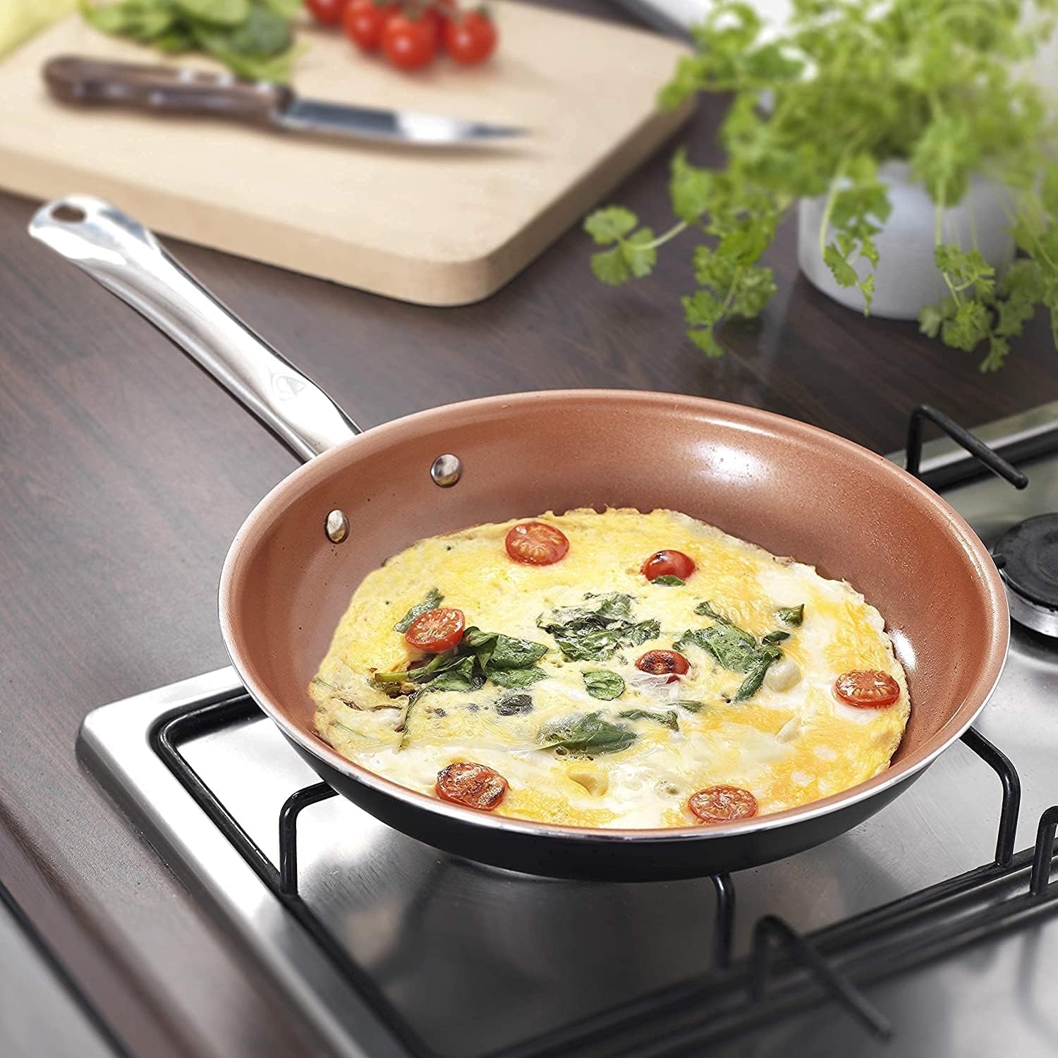 Home Icon Non Stick Frying Pan with Ceramic Coating 26cm 10Inch