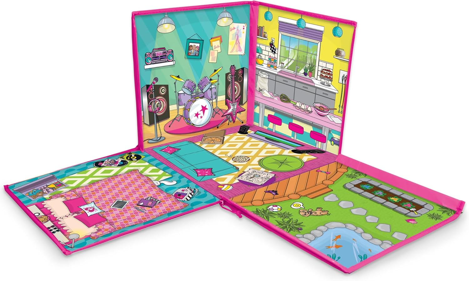 PETERKIN | Barbie Dreamhouse ZipBin: Storage for 40 Dolls and playmat!