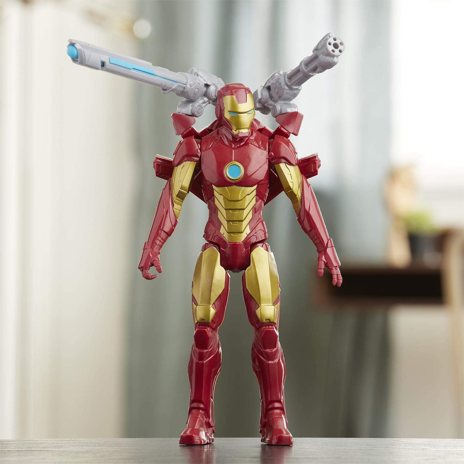 Iron Man Action Figure 30cm - Launcher, 2 Accessories + Projectile Titan Hero 4+