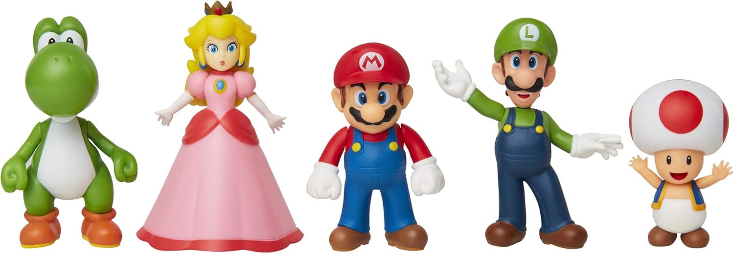 Nintendo Mario and Friends Multi Pack, Includes Mario, Luigi, Princess Peach, Yoshi and Toad