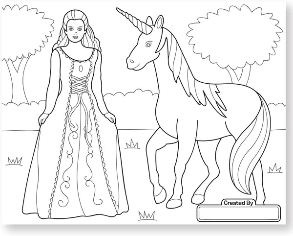 Melissa & Doug Jumbo 50-Page Kids' Colouring Pad Activity Book - Princess and Fairy