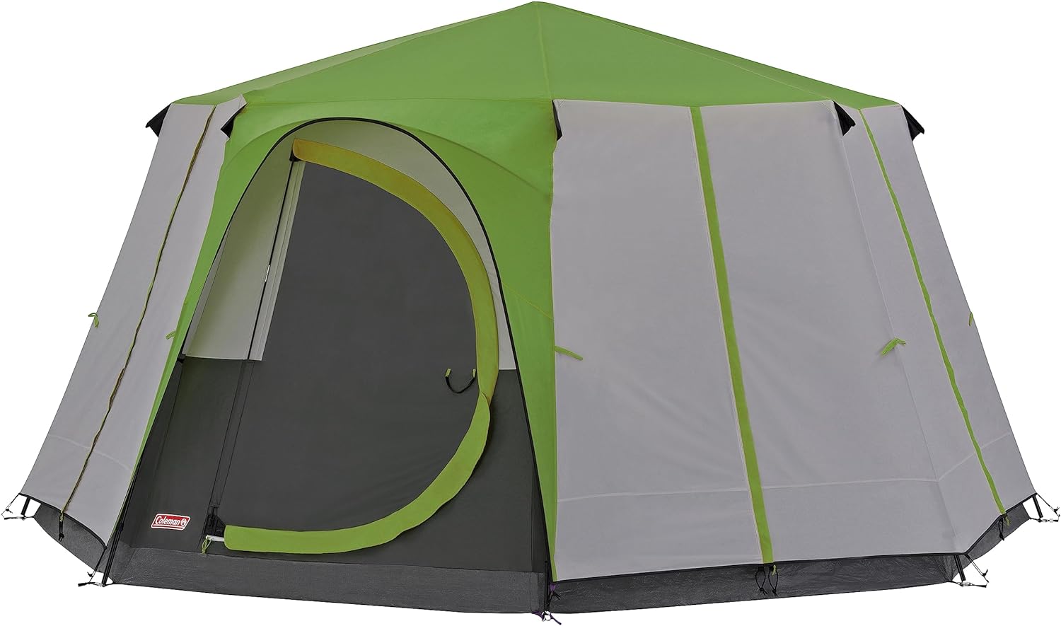 Coleman Tent Octagon, 8 Man Festival Dome Tent, 8 Person Family Camping Tent with 360° Panoramic View - 0