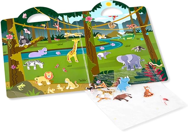 Melissa & Doug Puffy Sticker Play Set: Safari - 42 Reusable Stickers - FSC Certified