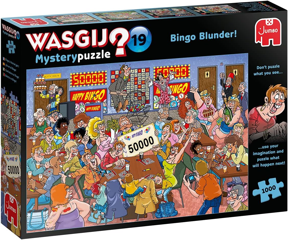 Wasgij Mystery 19, Bingo Blunder - 1000 Piece Jigsaw Puzzles for Adults