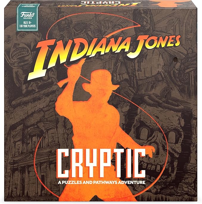 FUNKO GAMES Indiana Jones Cryptic Board Game Solo or Family Play - 0