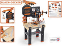 Smoby Black and Decker Kids Builder Workbench Pretend Play Toy Workbench with Tools