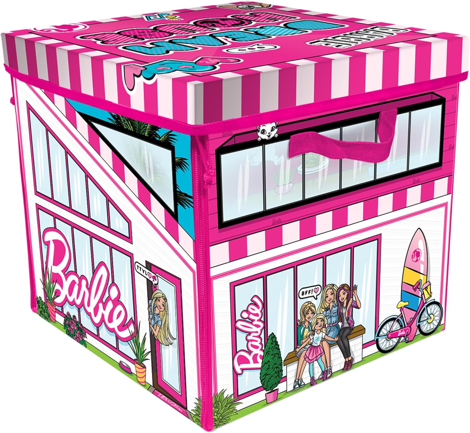 PETERKIN | Barbie Dreamhouse ZipBin: Storage for 40 Dolls and playmat!