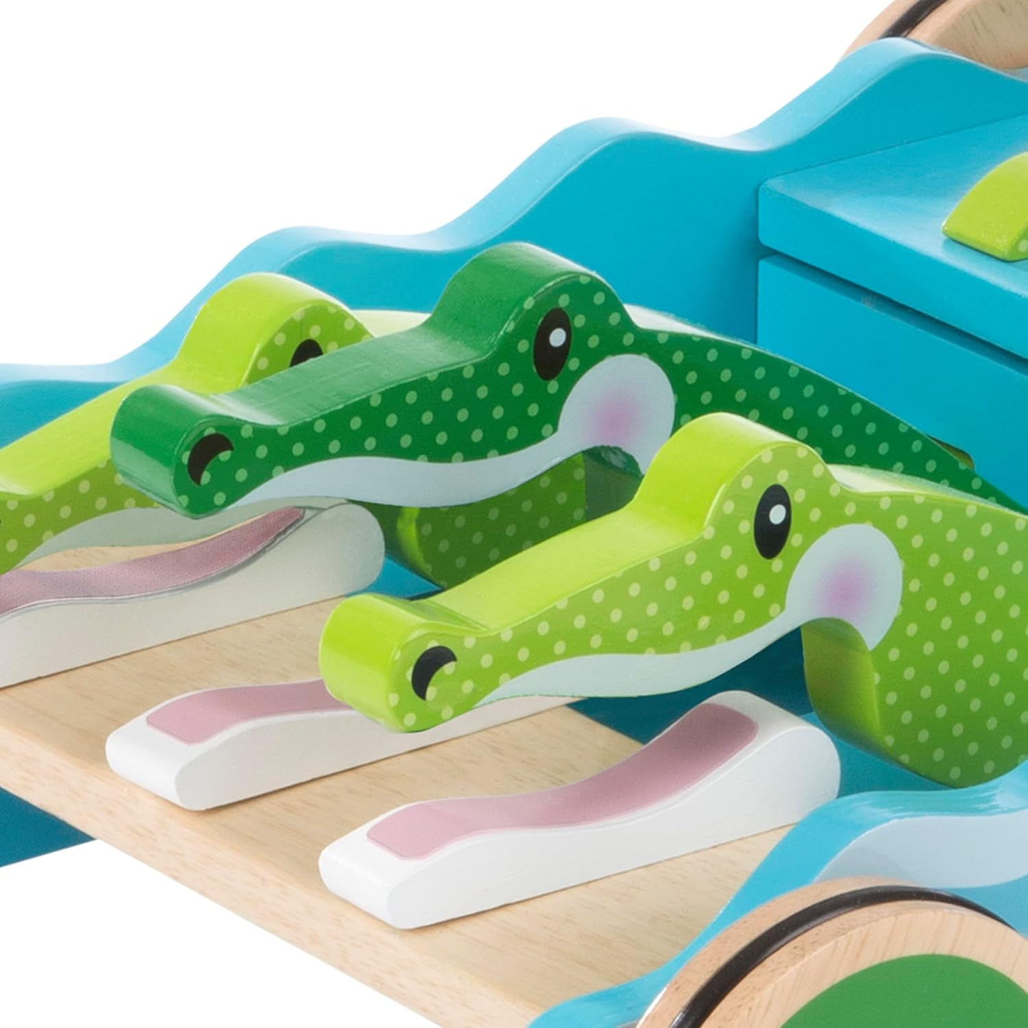 Melissa & Doug First Play Chomp and Clack Alligator Wooden Push Toy and Activity Walker