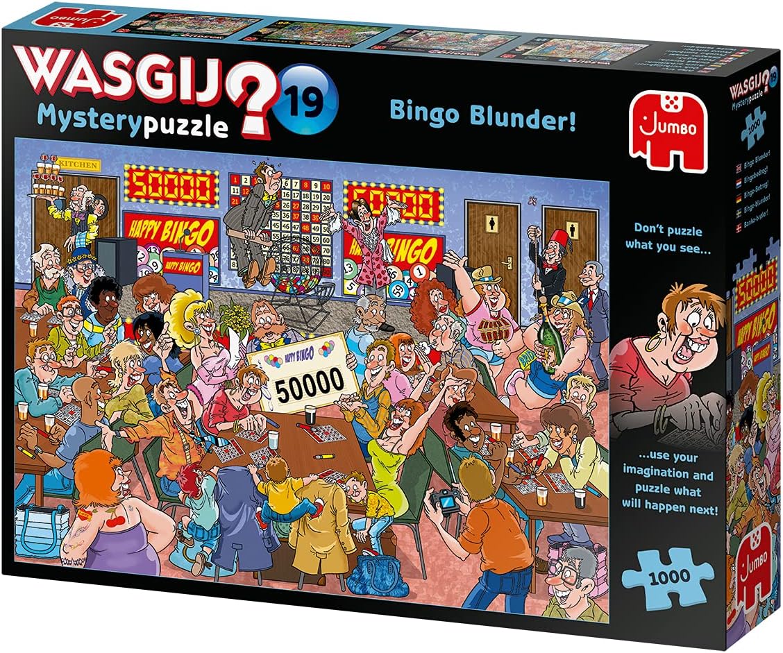 Wasgij Mystery 19, Bingo Blunder - 1000 Piece Jigsaw Puzzles for Adults