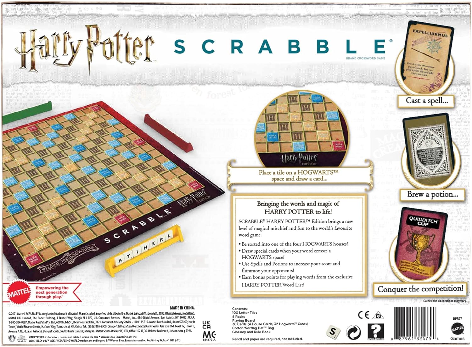 Scrabble Harry Potter Board Game, Crossword Strategy Game - Free Shipping