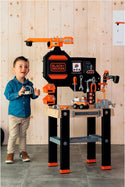 Smoby Black and Decker Kids Builder Workbench Pretend Play Toy Workbench with Tools