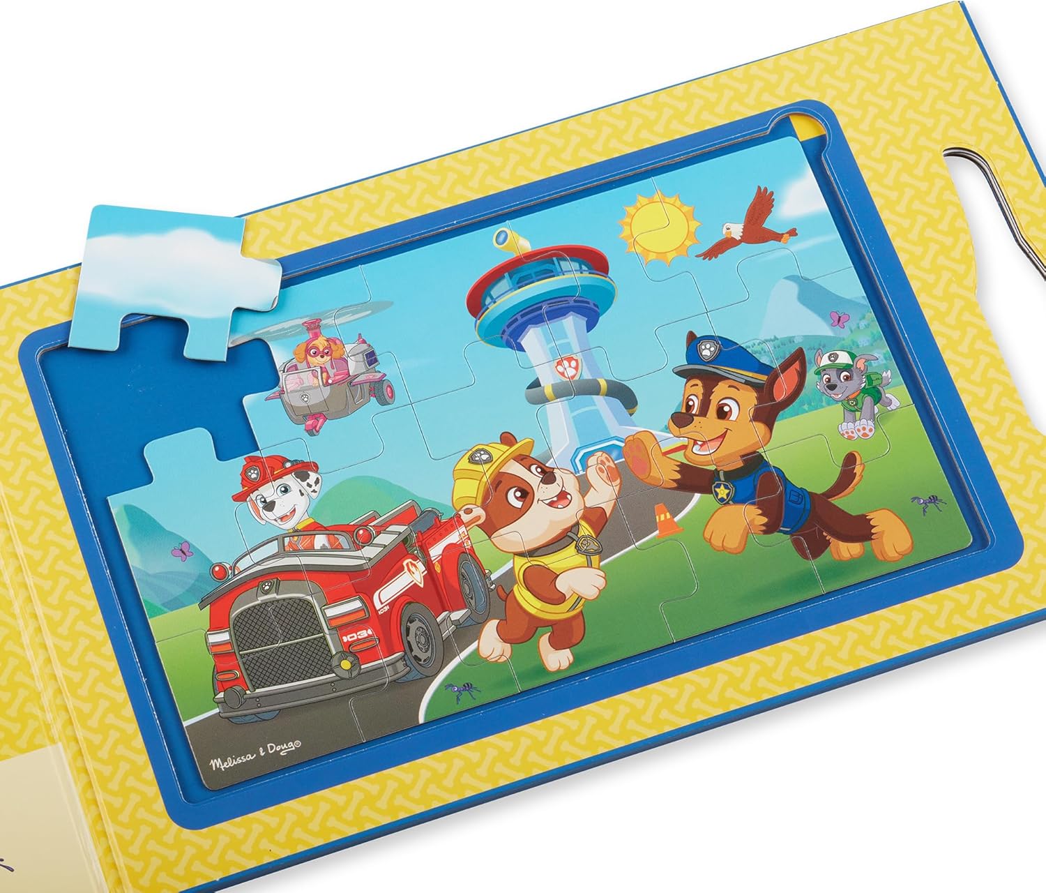 Melissa & Doug PAW Patrol Take-Along Magnetic Jigsaw Puzzles (2 15-Piece Puzzles) - FSC Certified