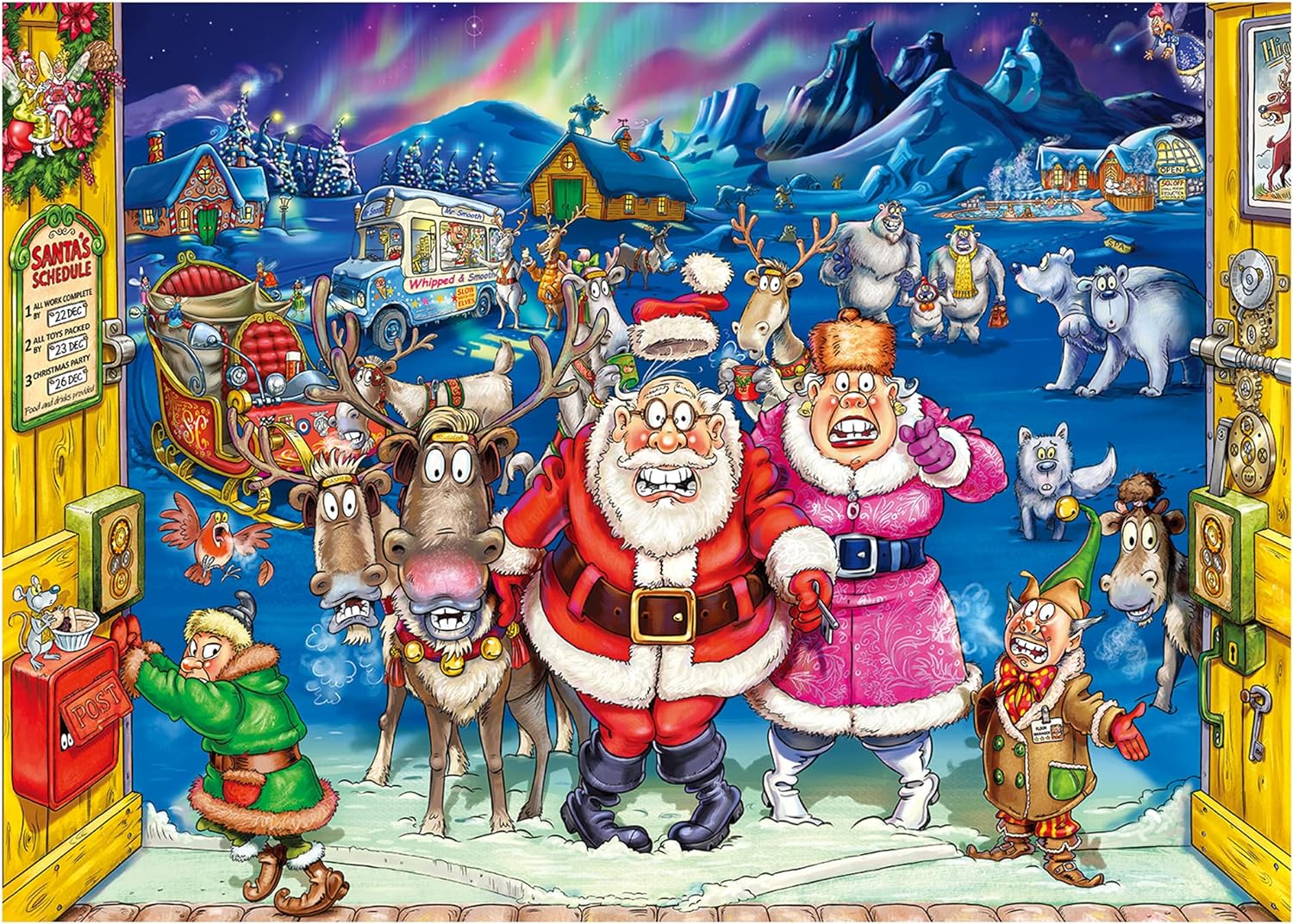 Elf Inspection Christmas Jigsaw Puzzles 1000 Pieces Jumbo Wasgij  17 - 0