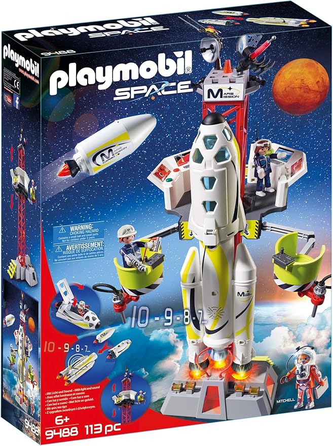 Playmobil 9488 Space Mars Mission Rocket with Launch Site with Lights and Sound