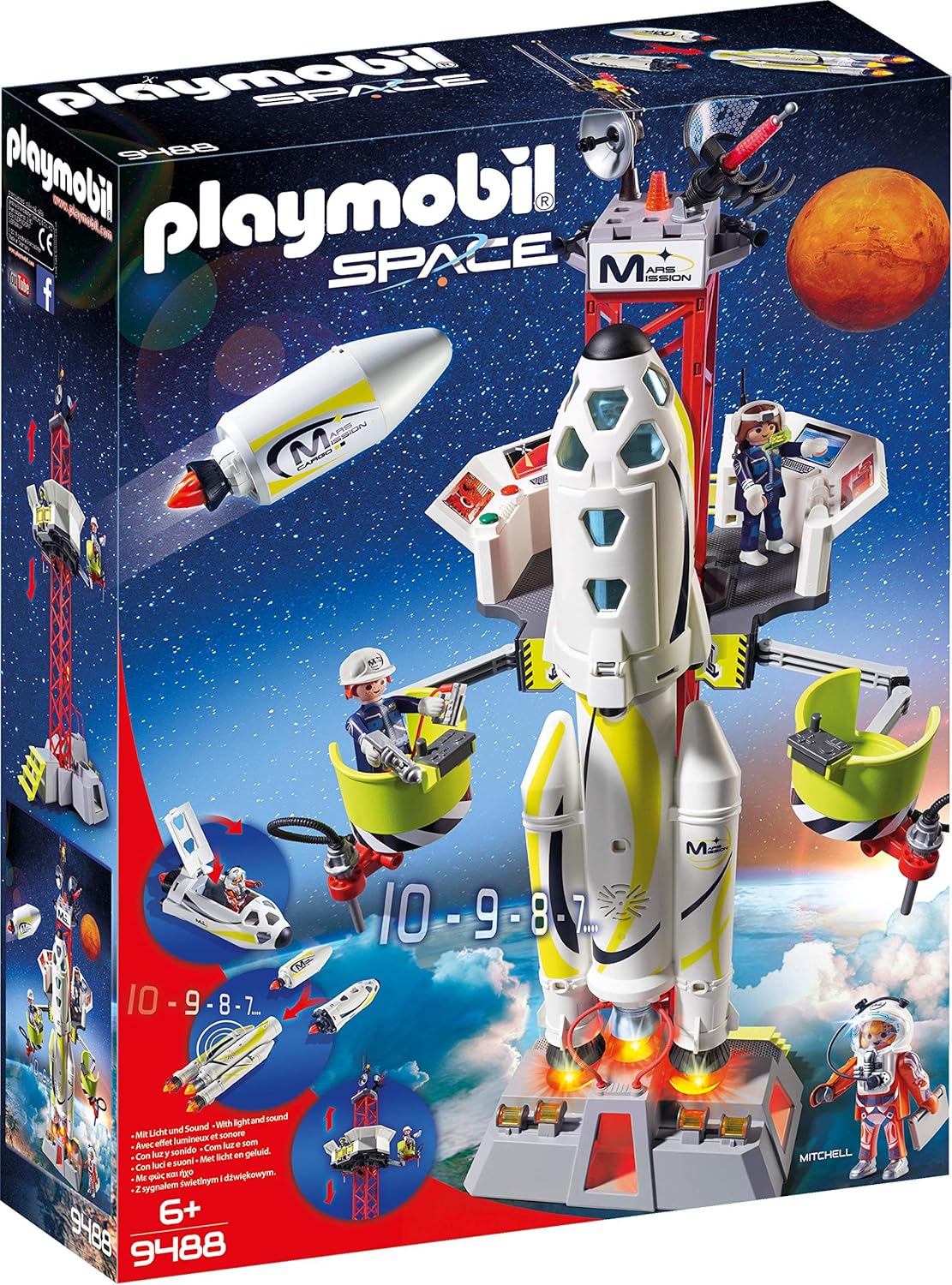 Playmobil 9488 Space Mars Mission Rocket with Launch Site with Lights and Sound