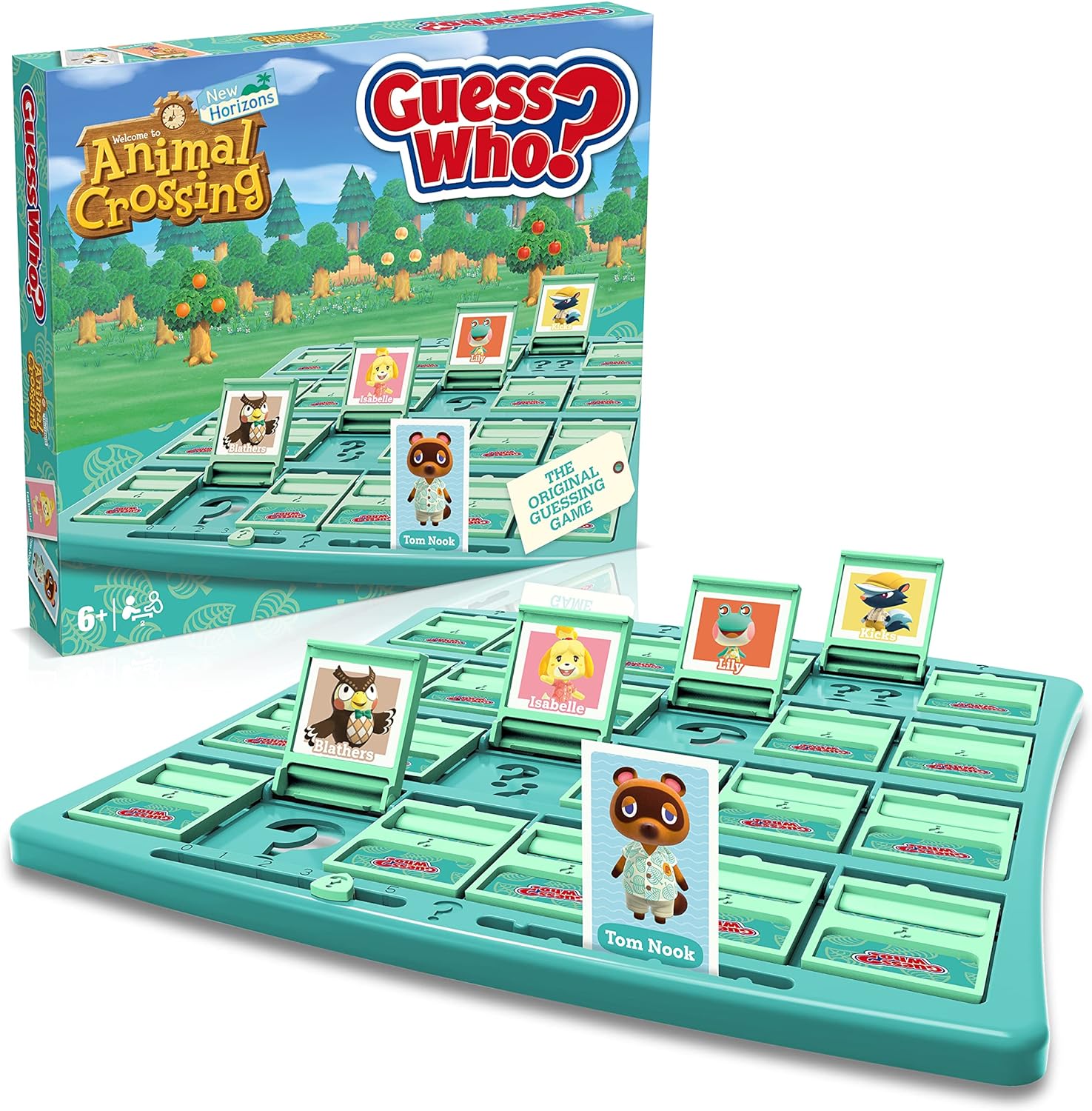 Winning Moves Animal Crossing Guess Who? Board Game, Play with Tom Nook, Margie, Harvey and Daisy Mae - Gift for Ages 4 Plus - 0