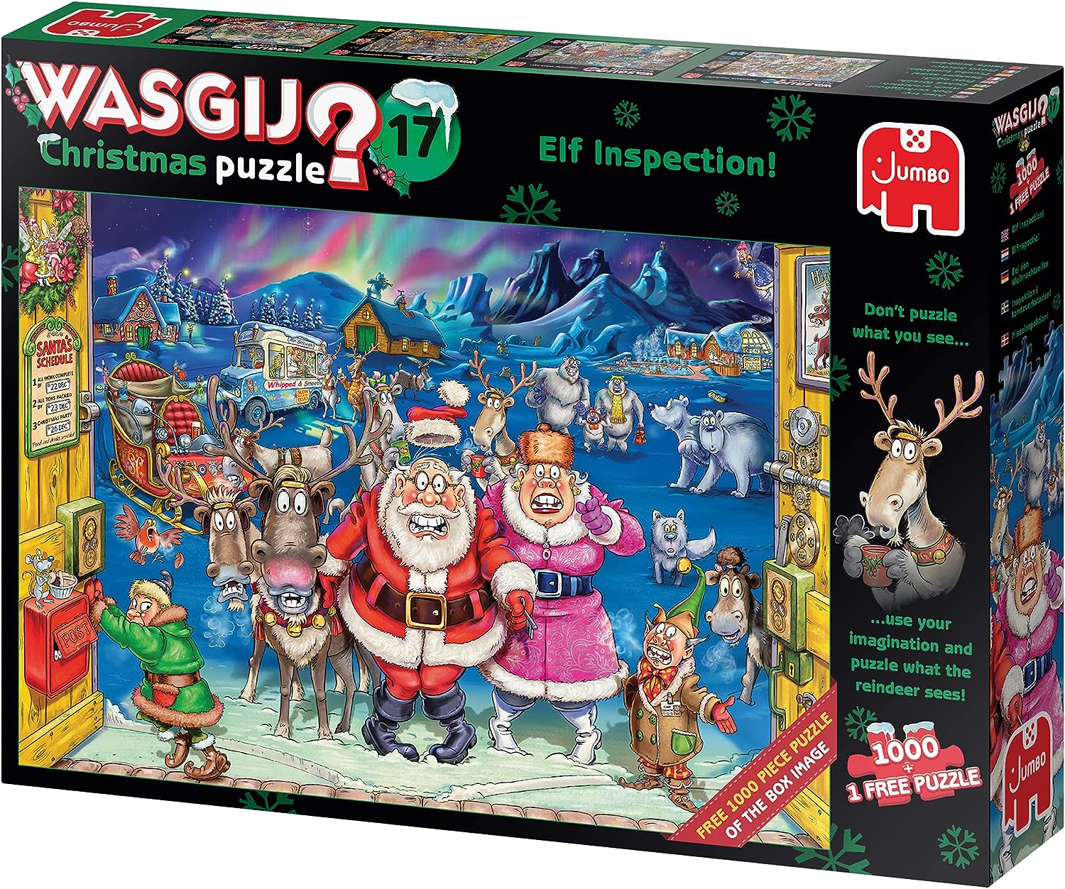 Elf Inspection Christmas Jigsaw Puzzles 1000 Pieces Jumbo Wasgij  17