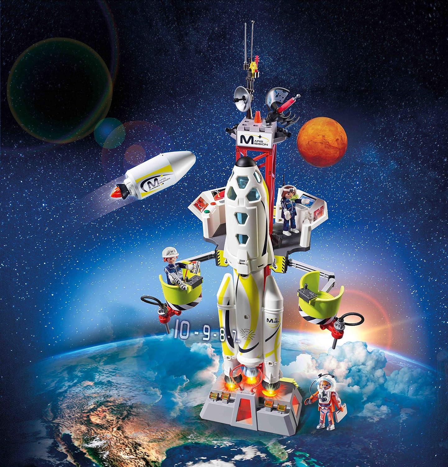 Playmobil 9488 Space Mars Mission Rocket with Launch Site with Lights and Sound - 0