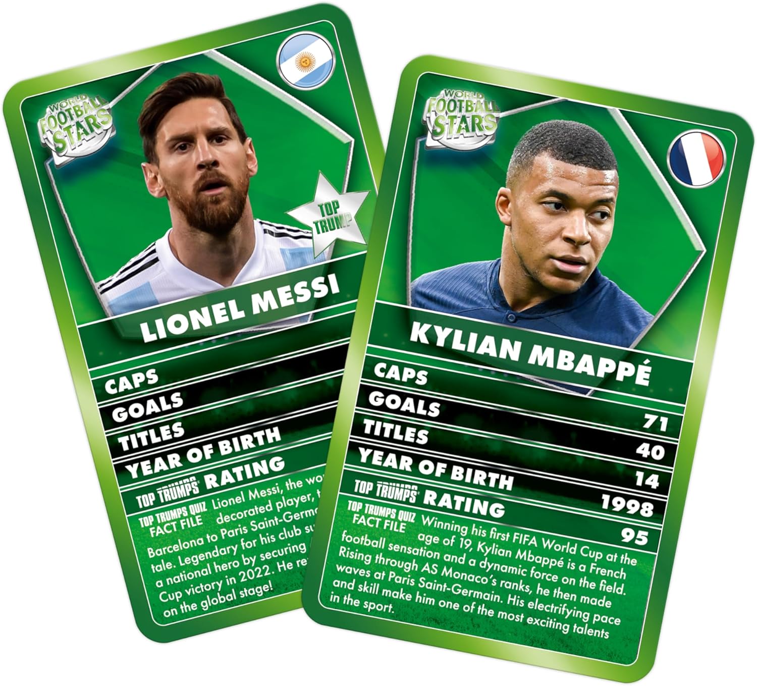 Top Trumps World Football Stars Specials Card Game Green 2024