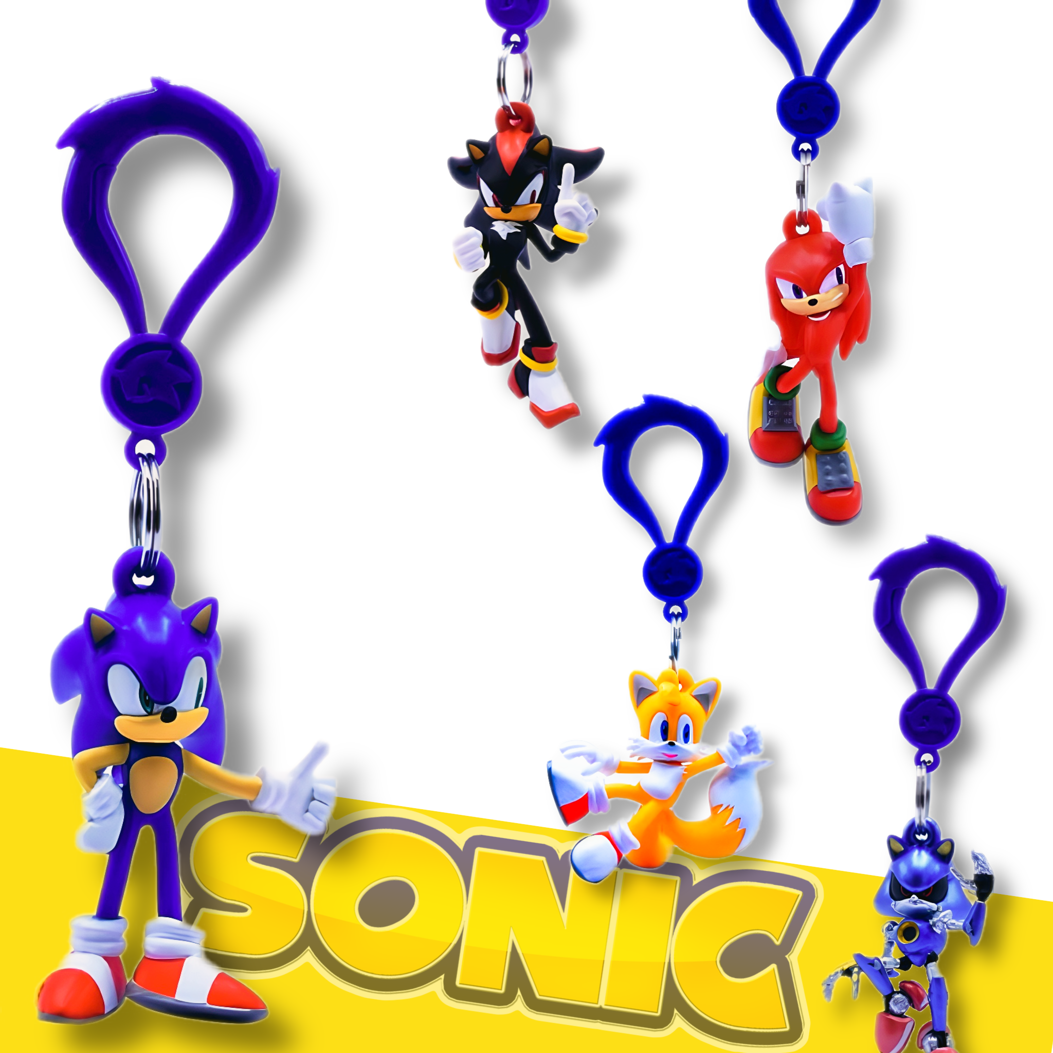 Sonic The Hedgehog Backpack Hangers S3 Collector's Box - 5 Figures