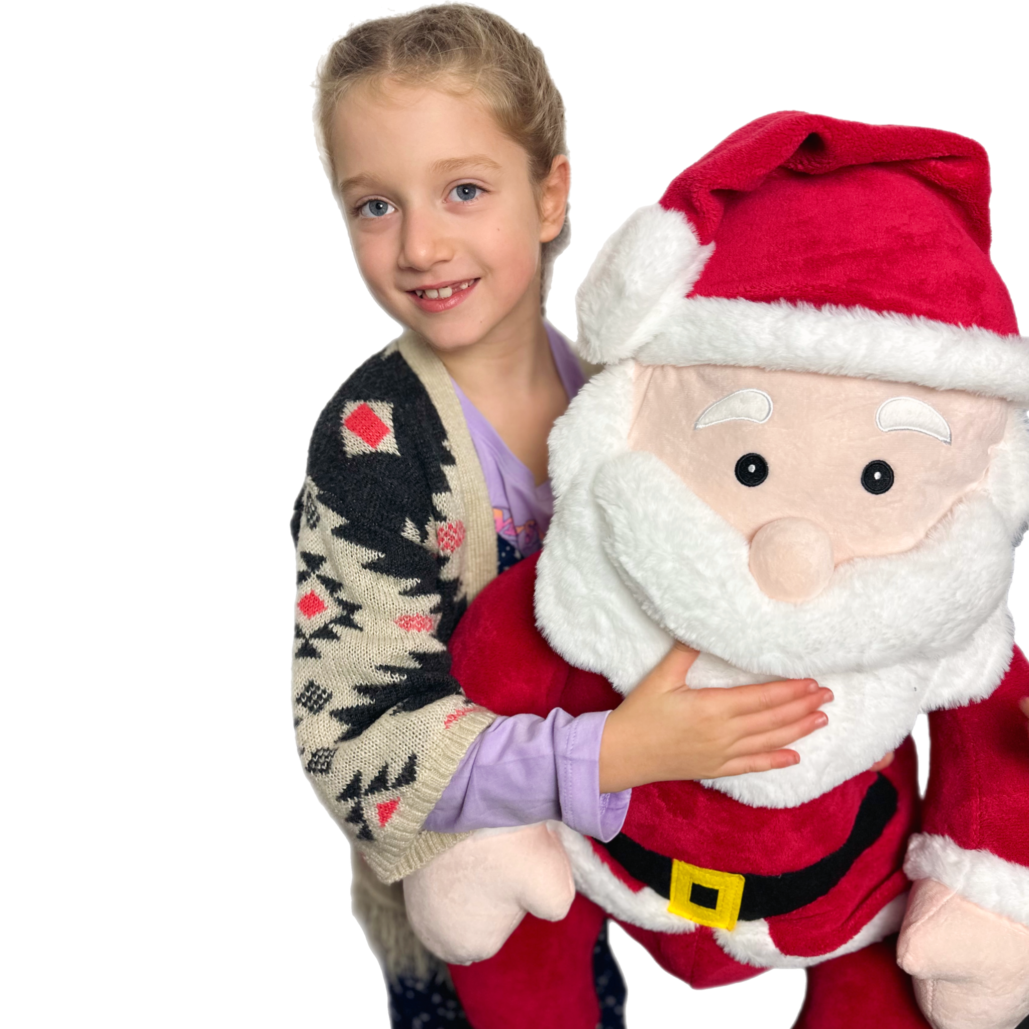 Christmas Extra Large Festive Plush - 100cm Santa, 60cm Green Elf & 50cm Gingerbread Man