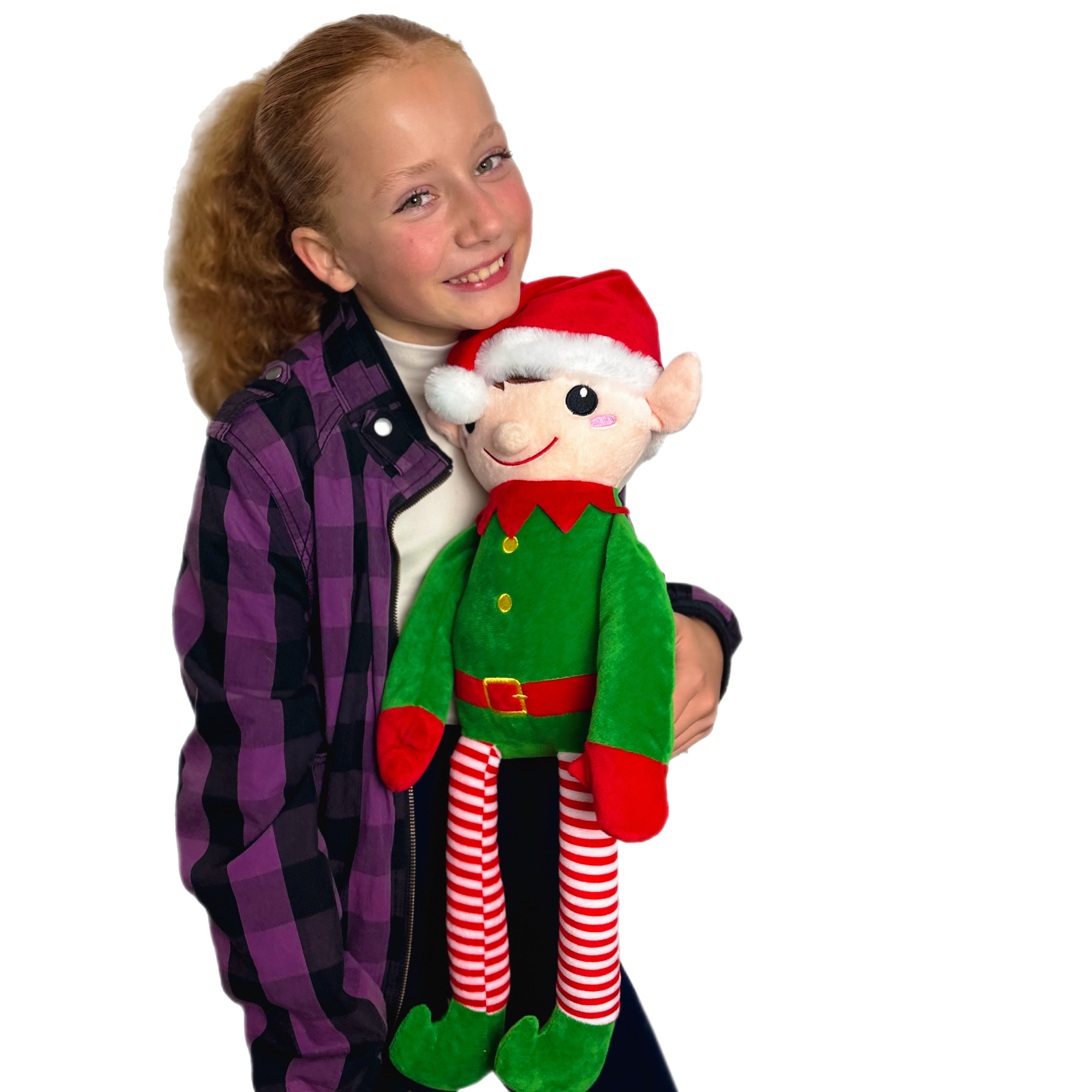 Christmas Extra Large Festive Plush - 100cm Santa, 60cm Green Elf & 50cm Gingerbread Man