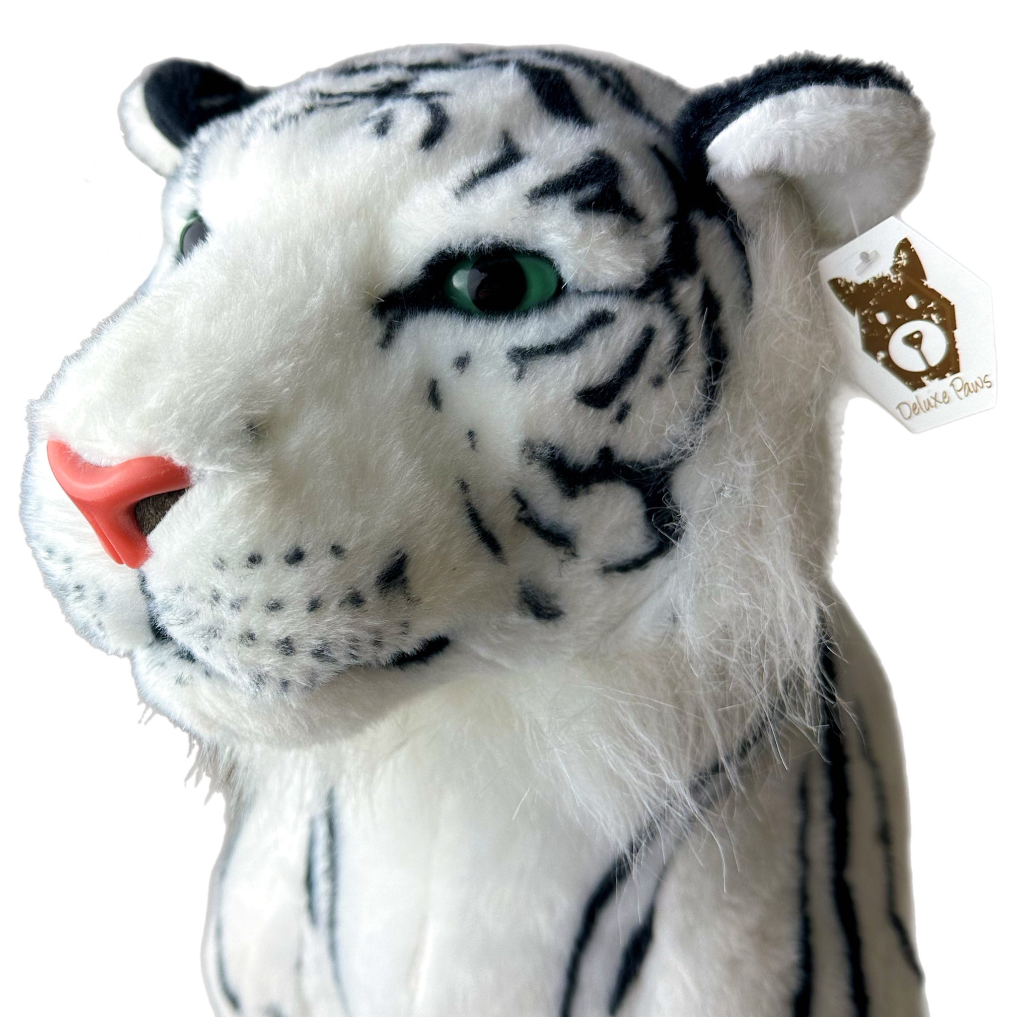 Deluxe Paws Large White Tiger Sitting 60cm - 0