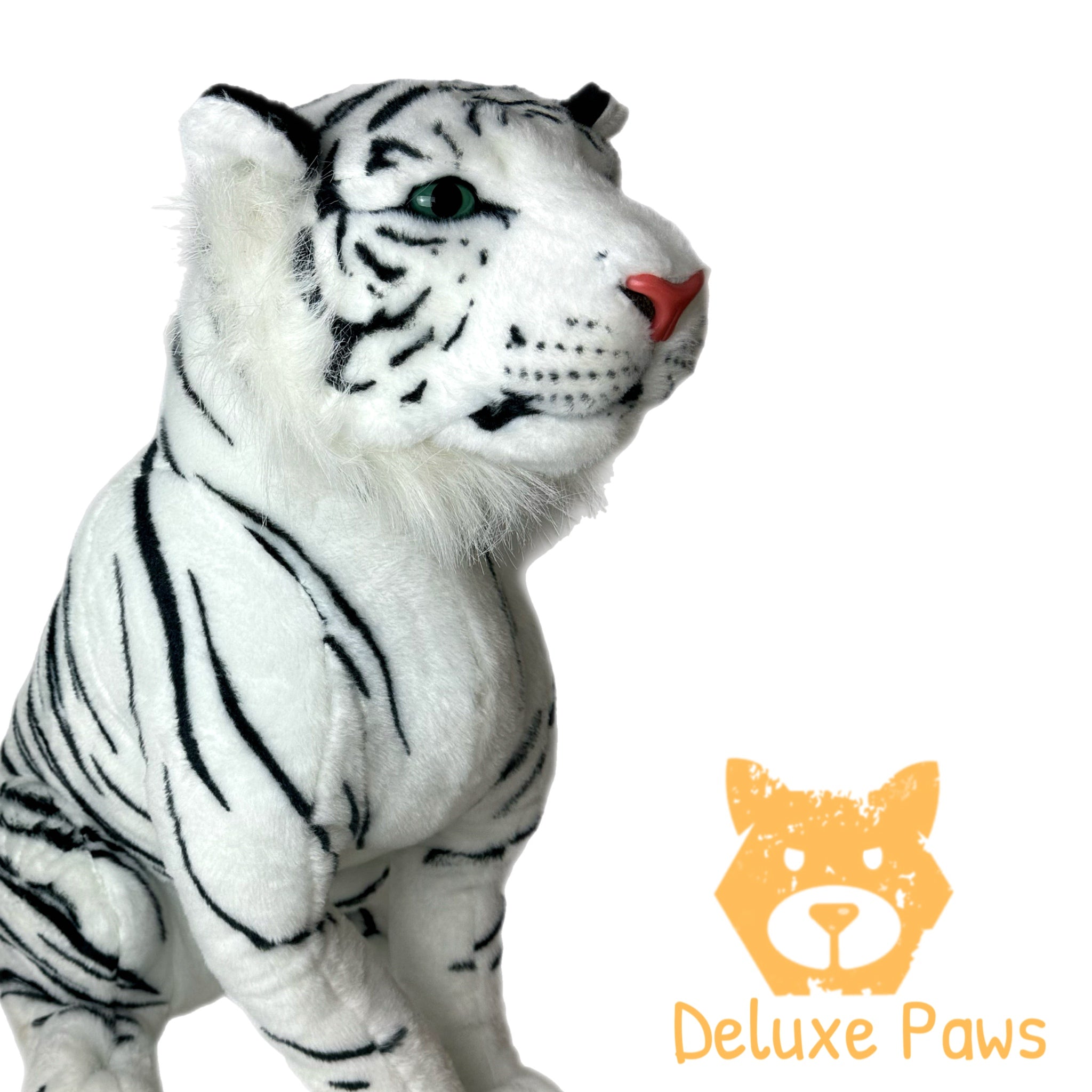 Deluxe Paws Large White Tiger Sitting 60cm