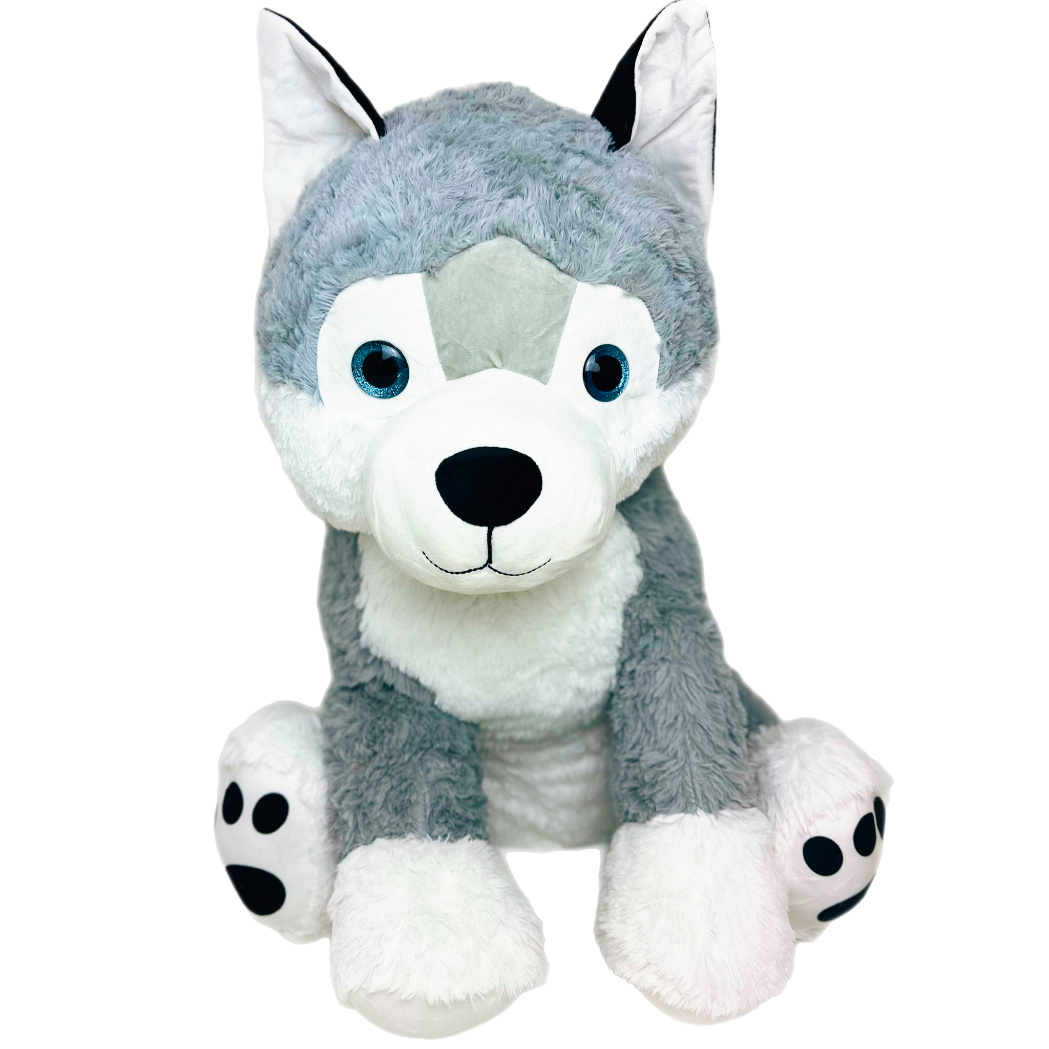 Extra Cuddly Large Husky Wolf Plush - 0