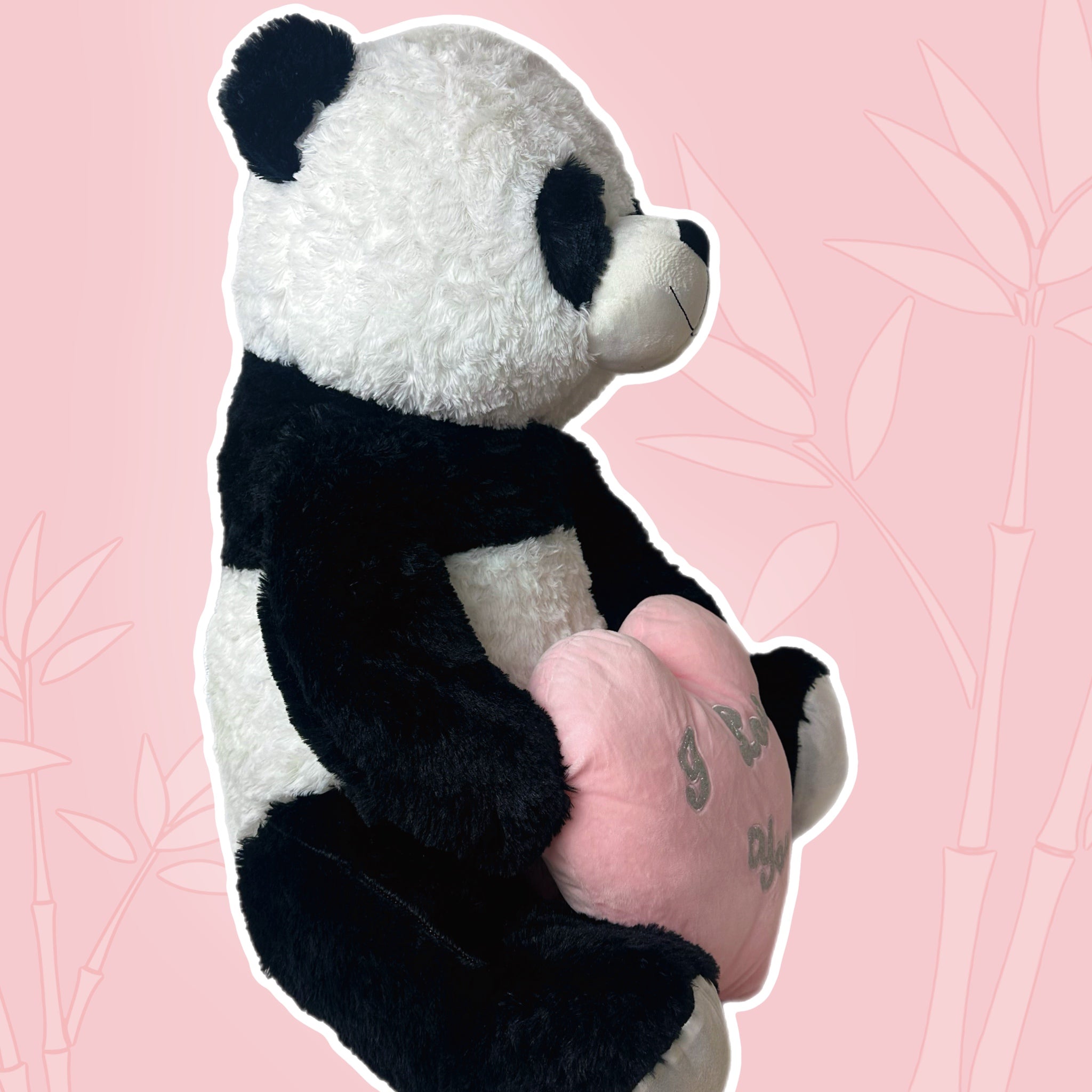 Valentines - I Love You - Panda Bear - Large Giant Plush 80cm with Heart (Heart Colour Sent at Random)