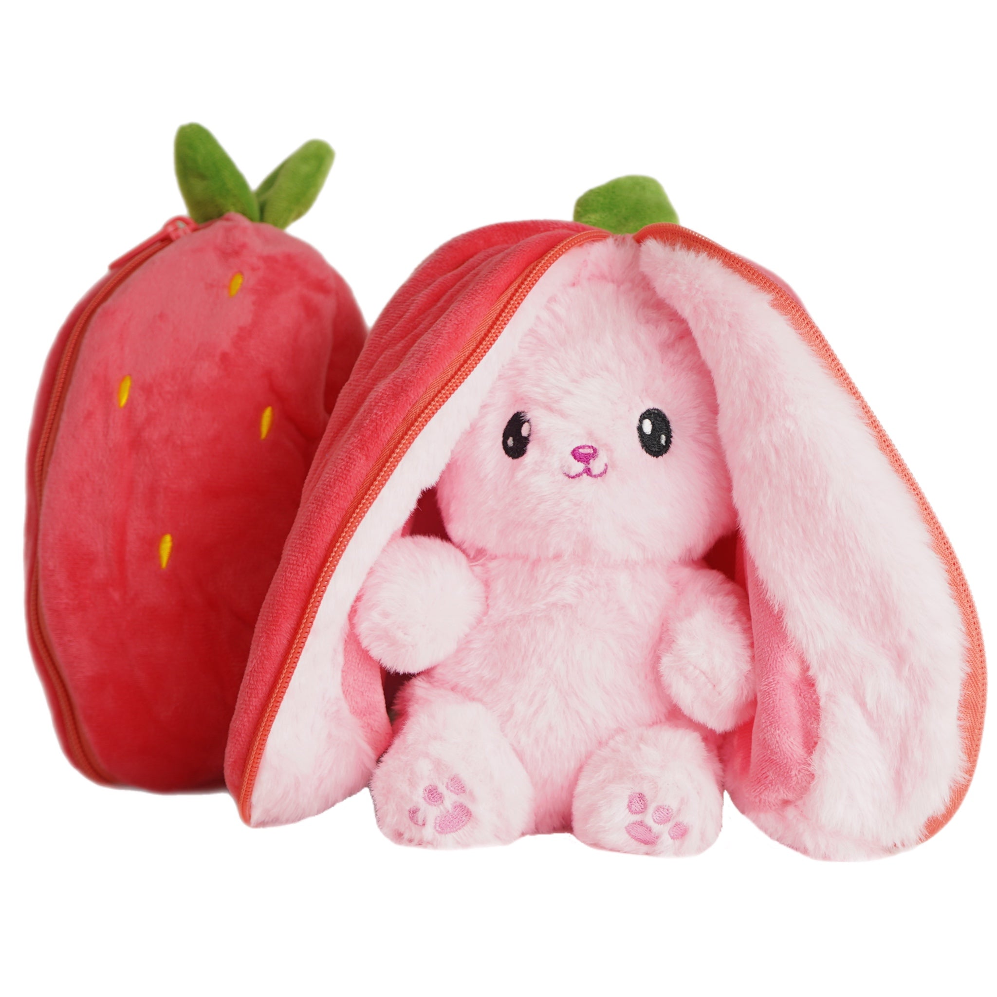 Easter Zip'Emals Reversible Bunny Plush (3 Assorted - Fruits & Veg) - 0