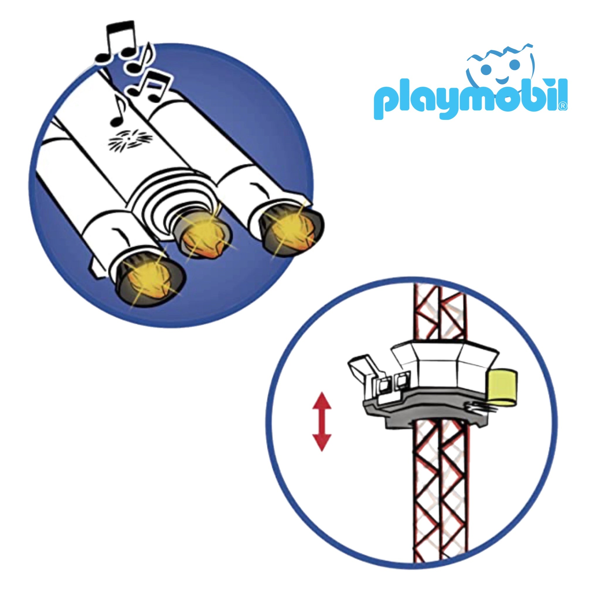 Playmobil 9488 Space Mars Mission Rocket with Launch Site with Lights and Sound