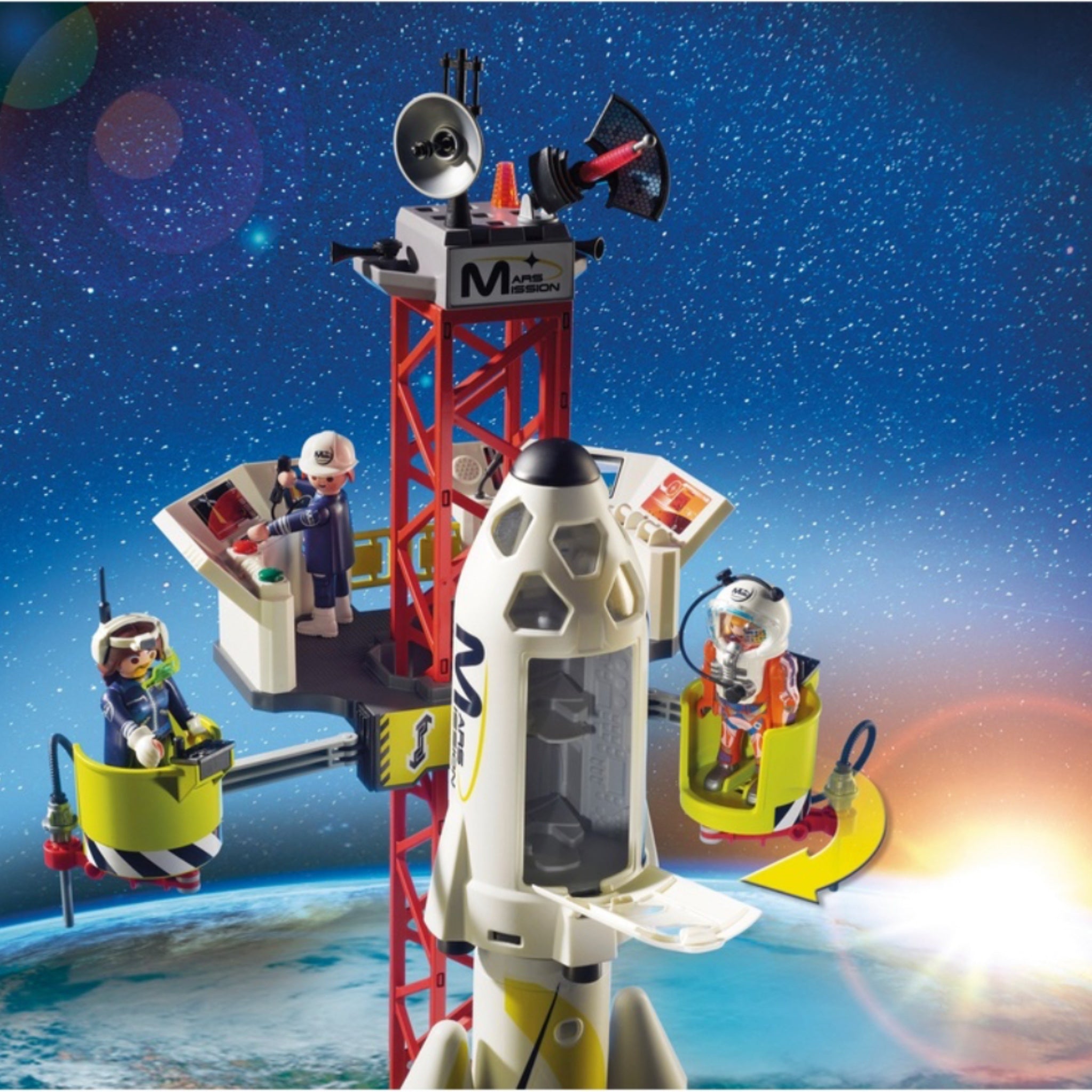 Playmobil 9488 Space Mars Mission Rocket with Launch Site with Lights and Sound