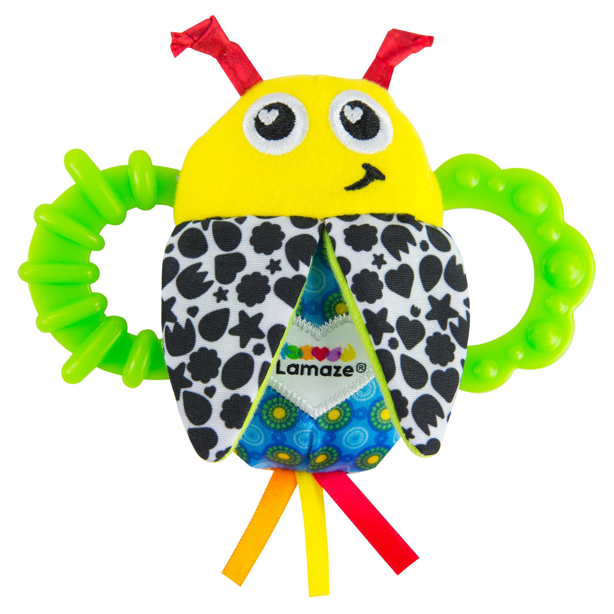 LAMAZE Bitty Bite Bug Rattle 4.5 Inch Pram & Pushchair Newborn Baby & Sensory Toy Teether