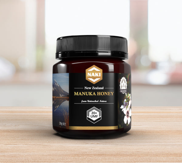 NAKI Manuka Honey Harvested, Tested. Traceable. Certified 100% New Zealand Honey | International Gold Award Winner UMF 20+ | MGO 830+ | 250 grams