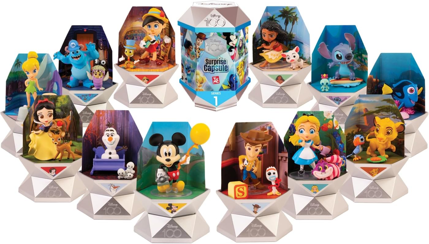 Disney 100 Surprise Capsule (One Supplied, 14 Iconic Characters To Collect)