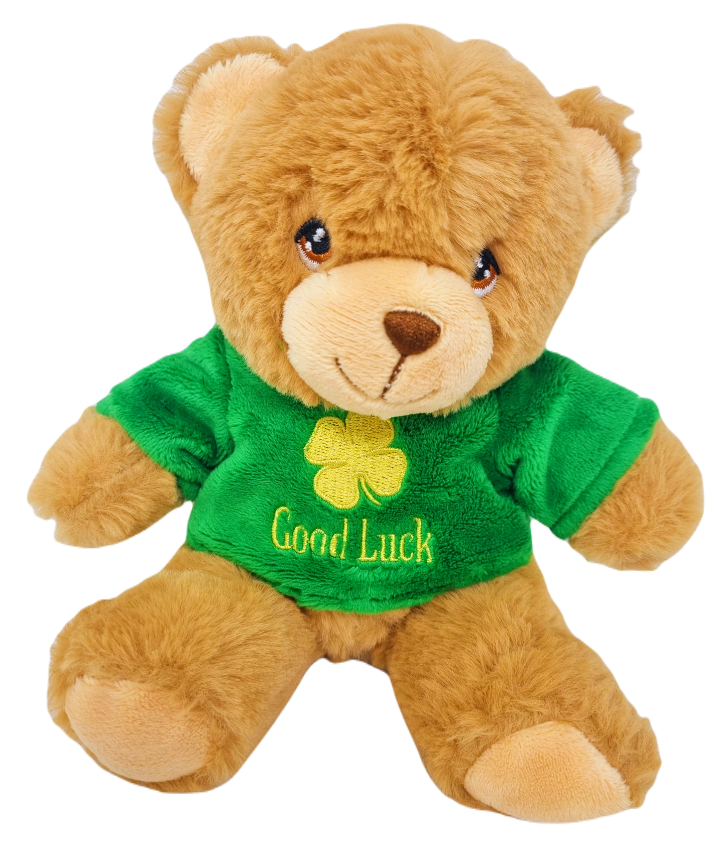 Good Luck Teddy Bear - Lucky Four Leaf Clover Charm - Keeleco Special Occassions 100% Recycled