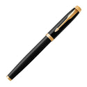 Parker IM Matt Black Gold Trim Fountain Pen Fine NIB Comfortable Ergonomic Shape