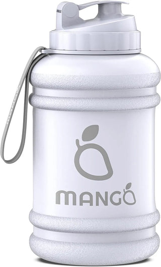 Buy white MANGO Water Bottle 2.2 Litre BPA Free Sports Gym Workout Drinking with Straw